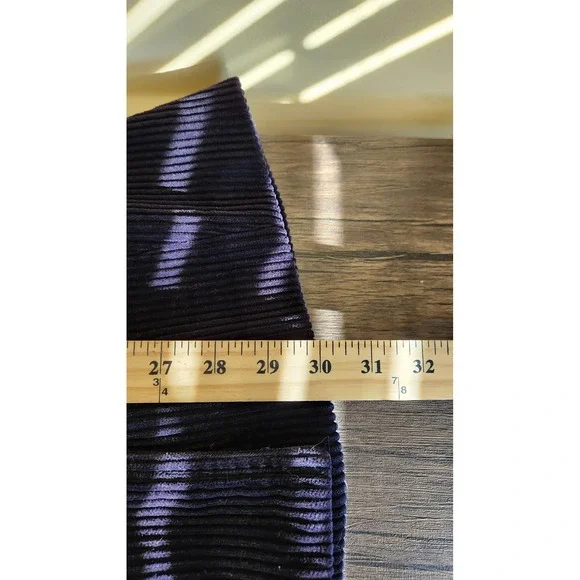 Gap Corduroy Trench Coat Small Deep Purple Vintage Y2K Academia Indie Classic - Picture 7 of 9